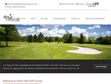 Tablet Screenshot of greenhillsgolfcourse.com